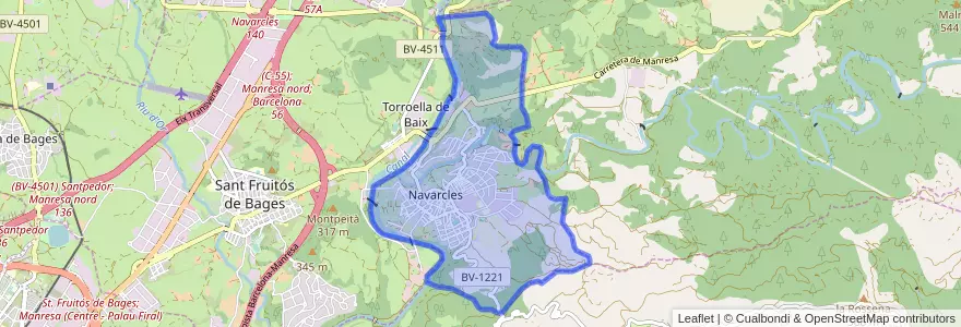 Mapa de ubicacion de Navarcles.