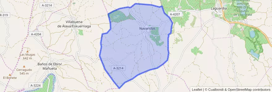 Mapa de ubicacion de Navaridas.