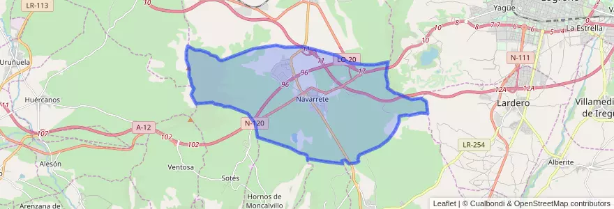Mapa de ubicacion de Navarrete.