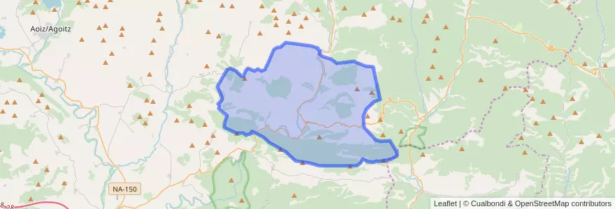 Mapa de ubicacion de Navascués.