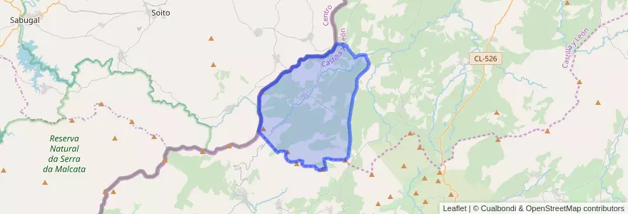 Mapa de ubicacion de Navasfrías.