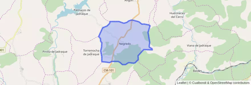 Mapa de ubicacion de Negredo.