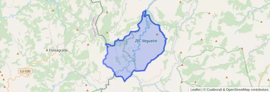 Mapa de ubicacion de Negueira de Muñiz.