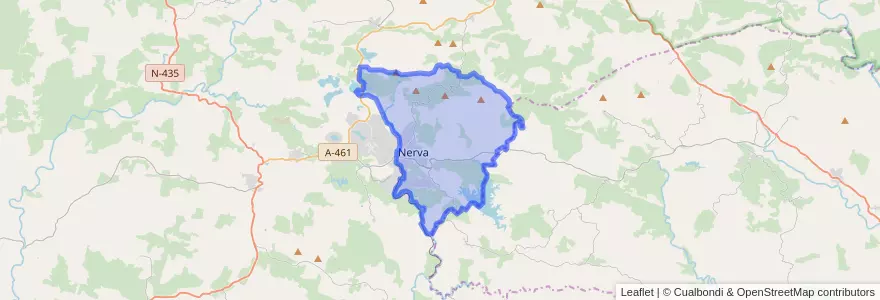 Mapa de ubicacion de Nerva.