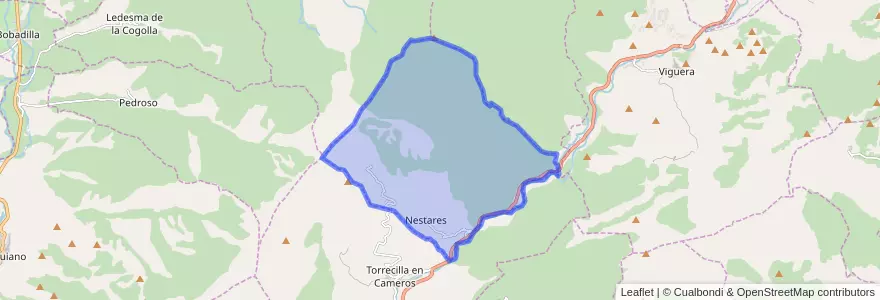Mapa de ubicacion de Nestares.