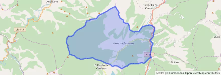 Mapa de ubicacion de Nieva de Cameros.