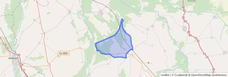 Mapa de ubicacion de Nieva.