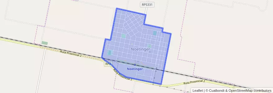 Mapa de ubicacion de Noetinger.