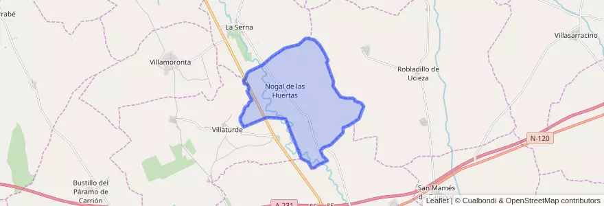 Mapa de ubicacion de Nogal de las Huertas.