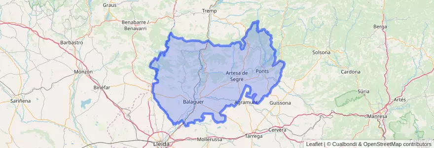 Mapa de ubicacion de Noguera.