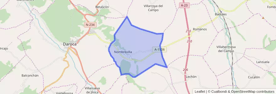 Mapa de ubicacion de Nombrevilla.