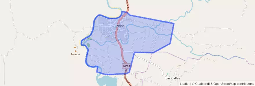 Mapa de ubicacion de Nono.
