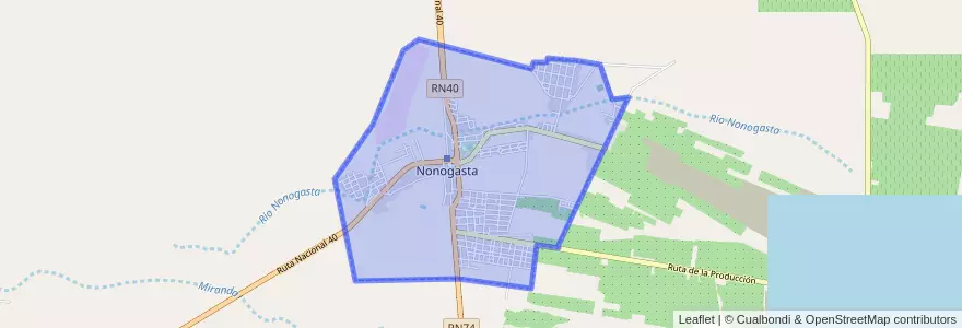 Mapa de ubicacion de Nonogasta.