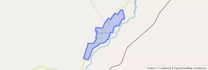 Mapa de ubicacion de Ñorquincó.