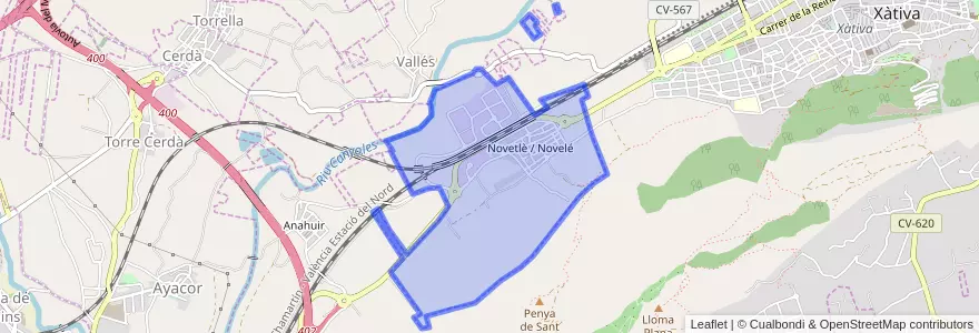 Mapa de ubicacion de Novetlè / Novelé.