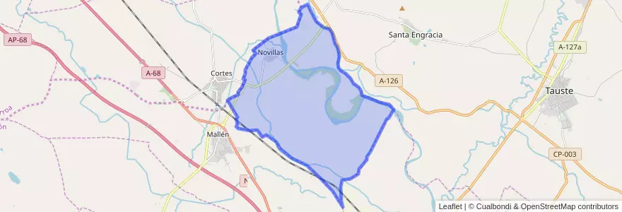 Mapa de ubicacion de Novillas.