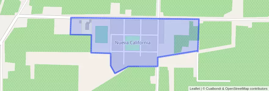 Mapa de ubicacion de Nueva California.