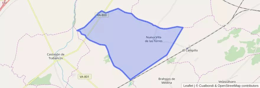Mapa de ubicacion de Nueva Villa de las Torres.