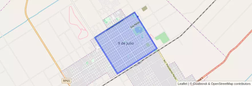 Mapa de ubicacion de Nueve de Julio.
