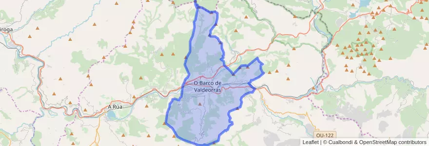 Mapa de ubicacion de O Barco de Valdeorras.