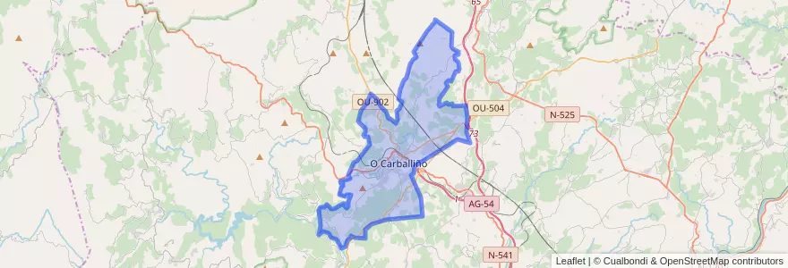 Mapa de ubicacion de O Carballiño.