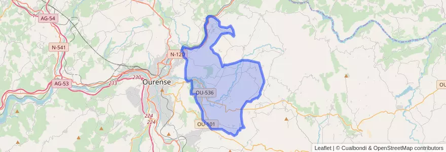 Mapa de ubicacion de O Pereiro de Aguiar.
