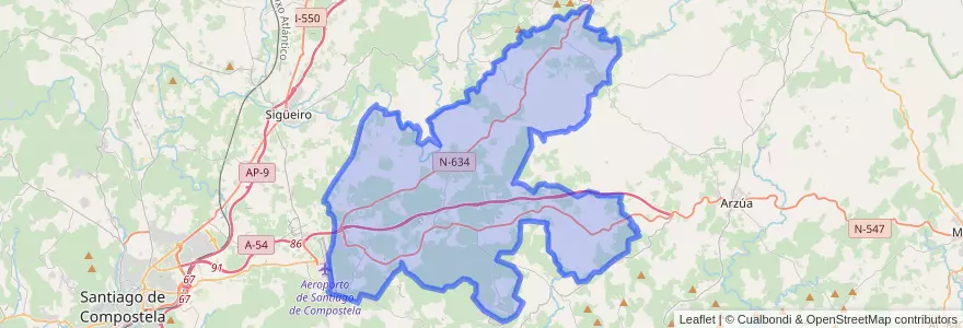 Mapa de ubicacion de O Pino.