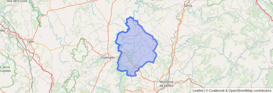Mapa de ubicacion de O Saviñao.
