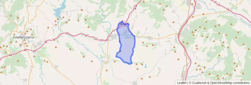 Mapa de ubicacion de Obanos.