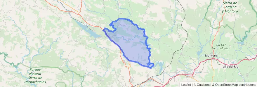 Mapa de ubicacion de Obejo.