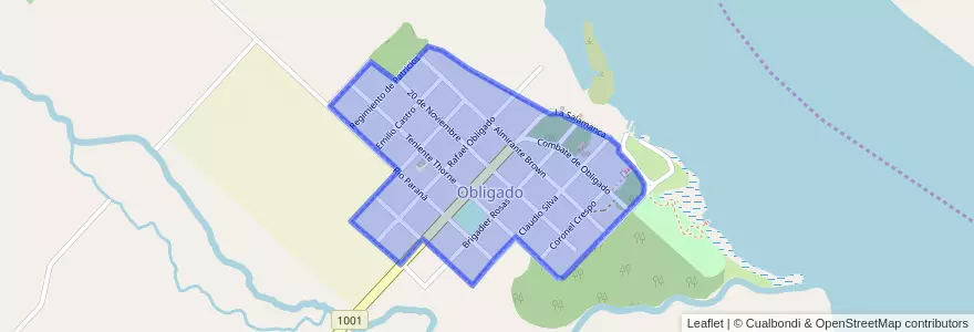 Mapa de ubicacion de Obligado.