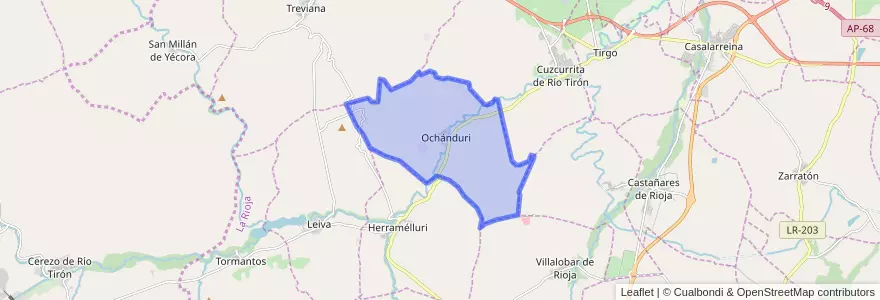 Mapa de ubicacion de Ochánduri.