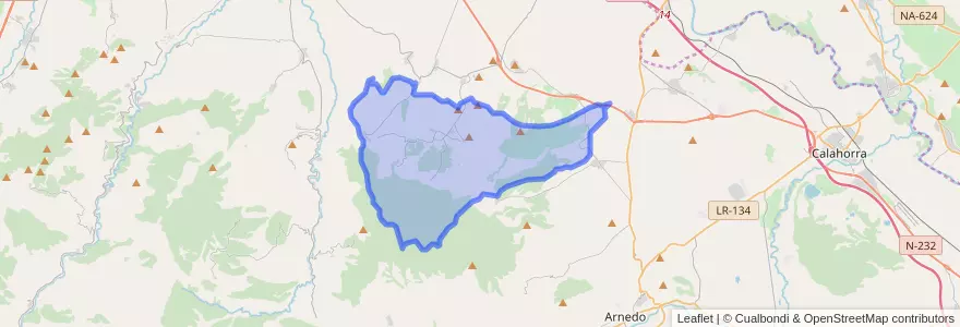 Mapa de ubicacion de Ocón.