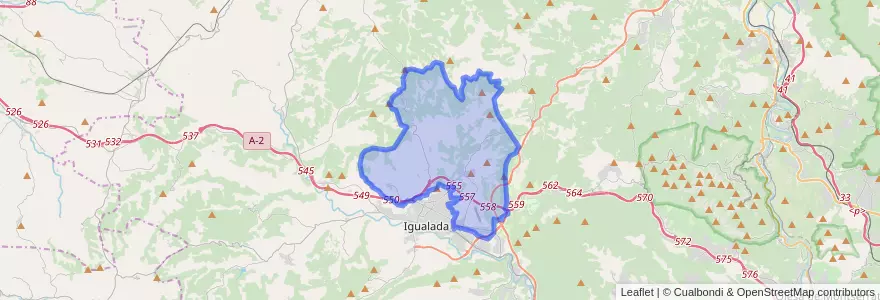Mapa de ubicacion de Òdena.