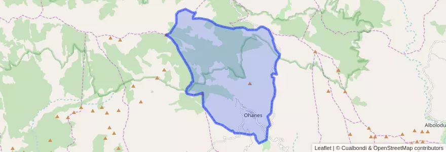 Mapa de ubicacion de Ohanes.