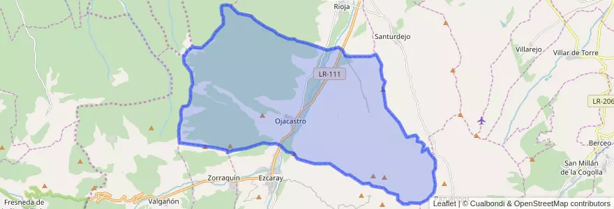 Mapa de ubicacion de Ojacastro.