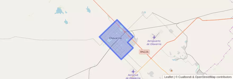 Mapa de ubicacion de Olavarría.