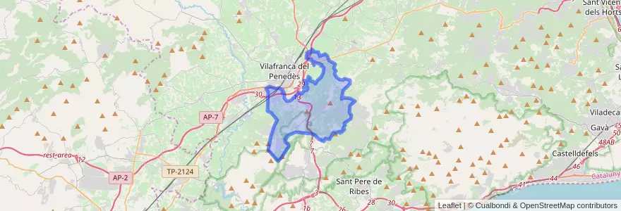 Mapa de ubicacion de Olèrdola.