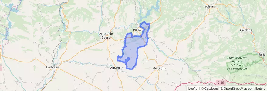 Mapa de ubicacion de Oliola.