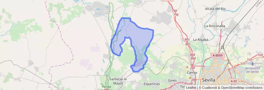 Mapa de ubicacion de Olivares.
