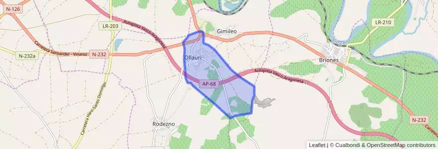 Mapa de ubicacion de Ollauri.