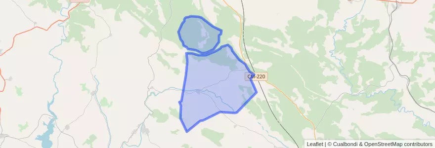 Mapa de ubicacion de Olmeda del Rey.