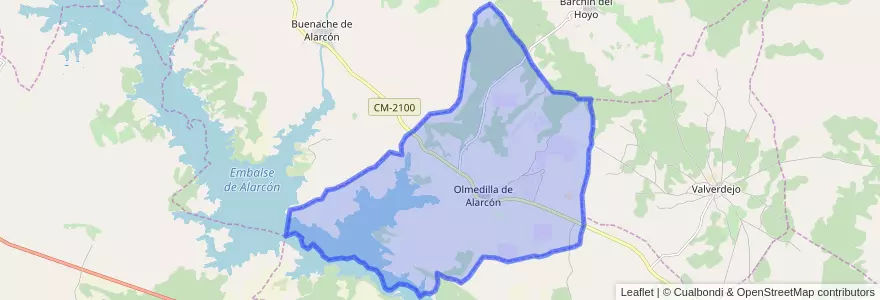 Mapa de ubicacion de Olmedilla de Alarcón.