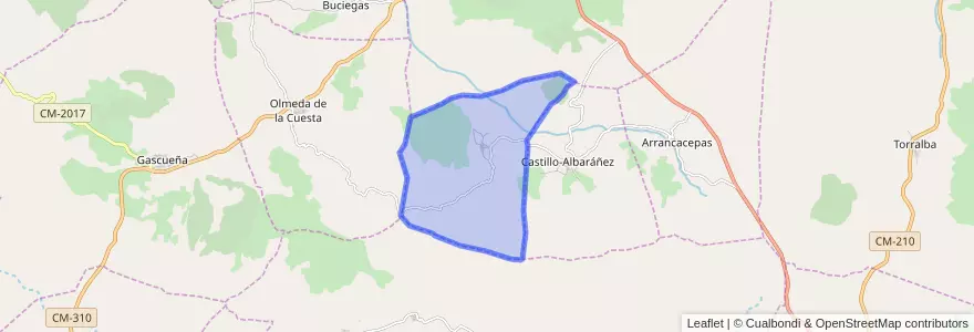 Mapa de ubicacion de Olmedilla de Eliz.