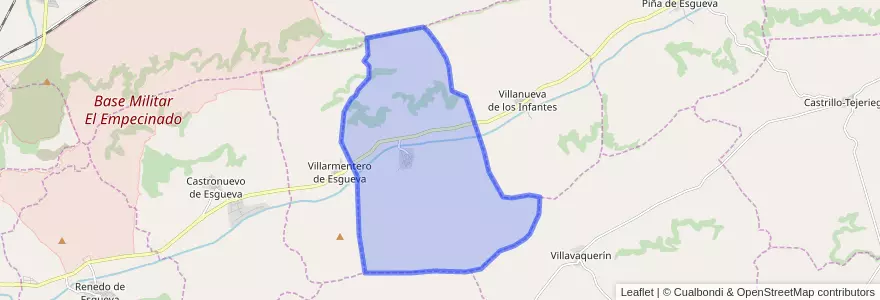 Mapa de ubicacion de Olmos de Esgueva.