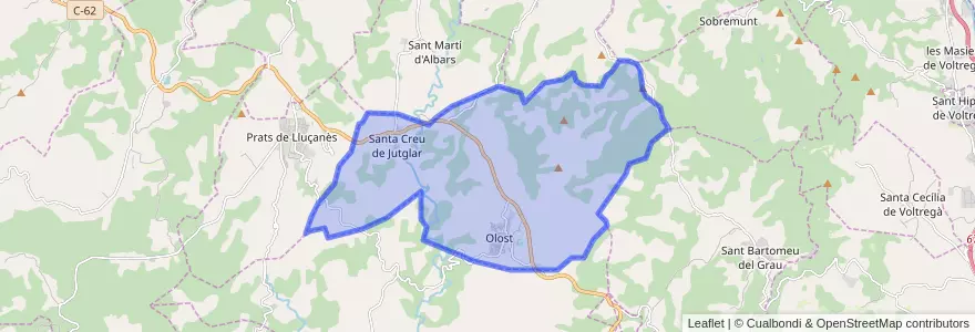 Mapa de ubicacion de Olost.