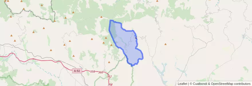 Mapa de ubicacion de Olula de Castro.