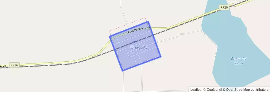 Mapa de ubicacion de Onagoity.