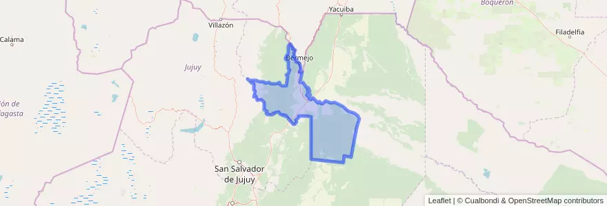 Mapa de ubicacion de Orán.