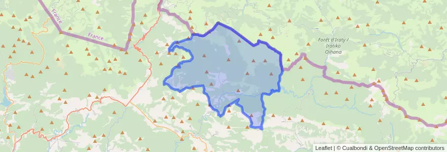 Mapa de ubicacion de Orbaitzeta.